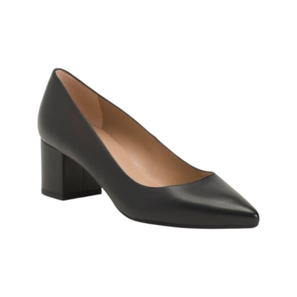 LK BENNETT Black Made In Spain Leather Clara Closed Court Shoes